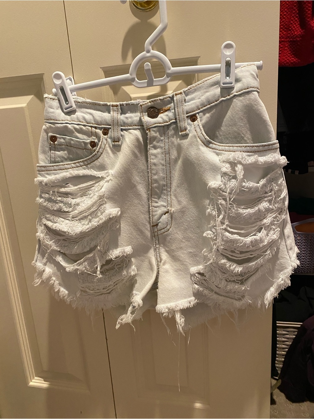 Levi Strauss 512 Distressed Denim Shorts
